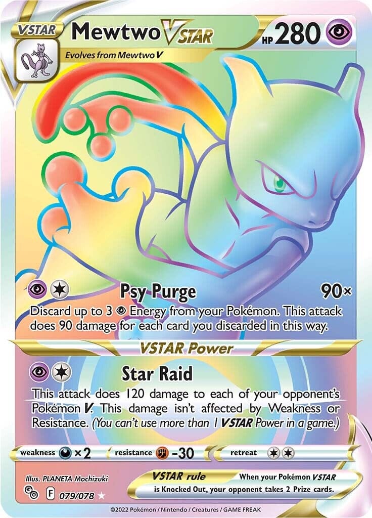 Mewtwo VSTAR (079/078) [Pokémon GO] Pokemon Single Pokémon  | Multizone: Comics And Games