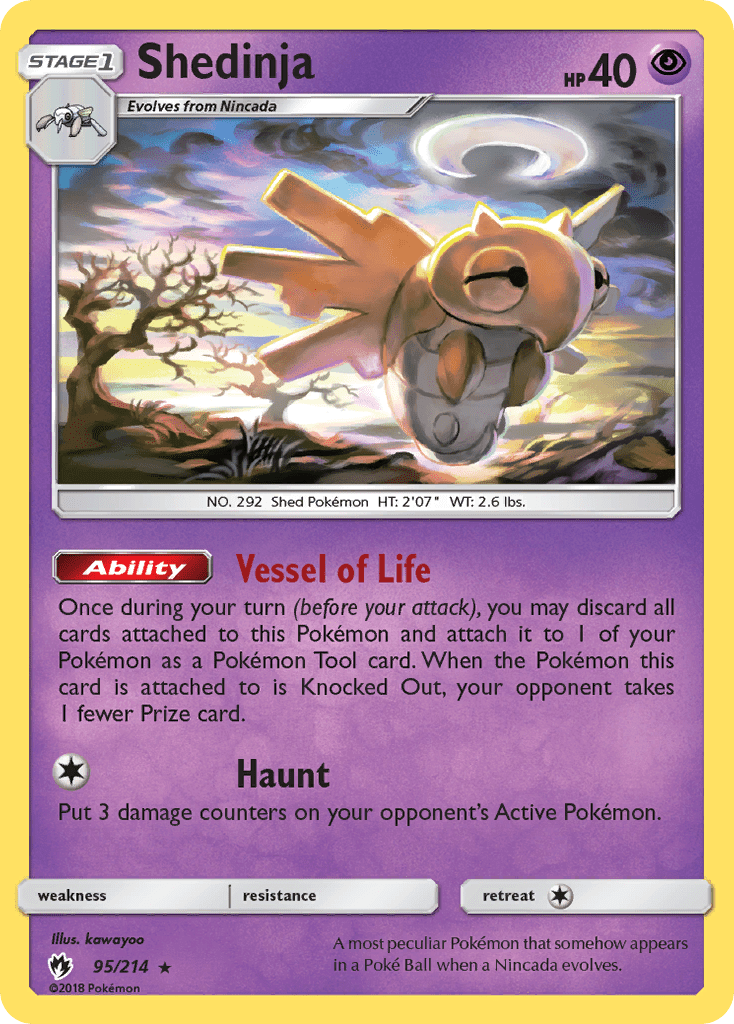 Shedinja (95/214) [Sun & Moon: Lost Thunder] Pokemon Single Pokémon  | Multizone: Comics And Games