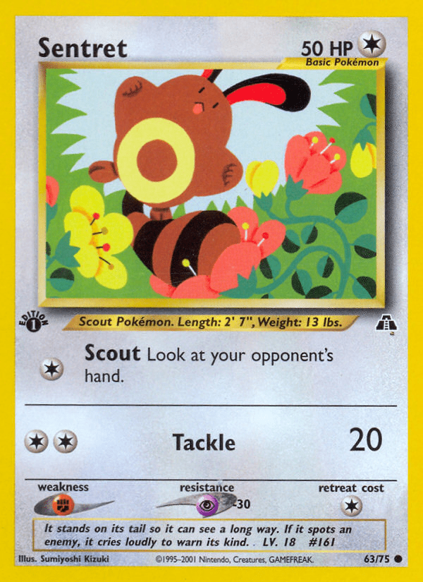 Sentret (63/75) [Neo Discovery 1st Edition] Pokemon Single Pokémon  | Multizone: Comics And Games