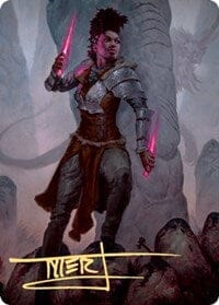 Kaya the Inexorable Art Card (Gold-Stamped Signature) [Kaldheim: Art Series] MTG Single Magic: The Gathering  | Multizone: Comics And Games
