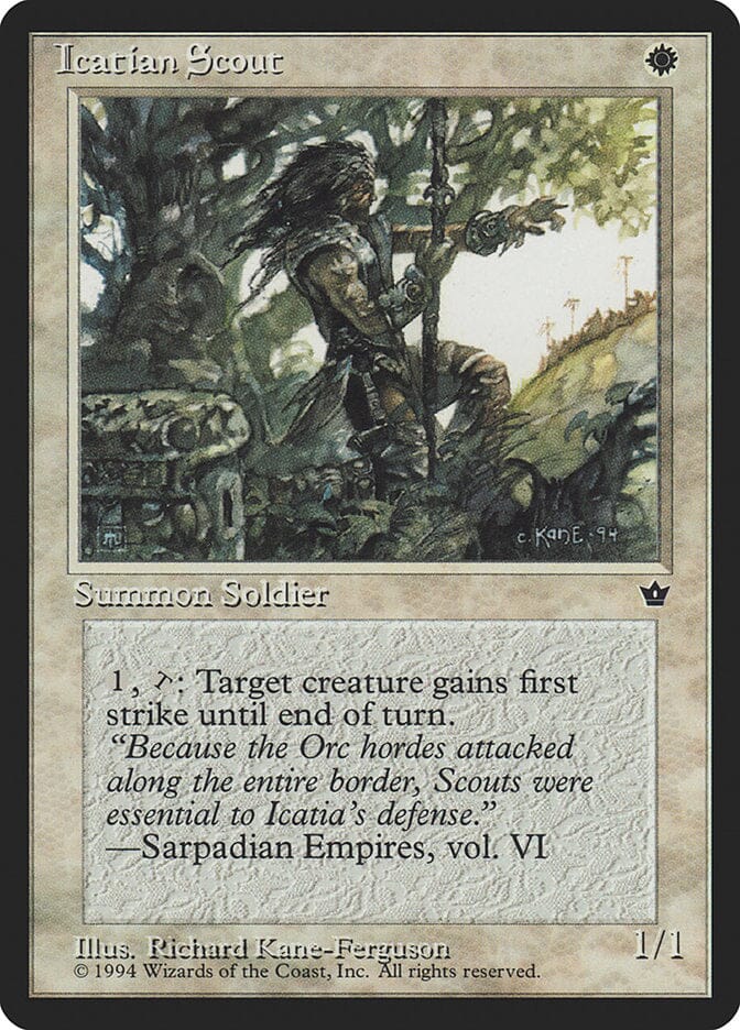 Icatian Scout (Richard Kane Ferguson) [Fallen Empires] MTG Single Magic: The Gathering  | Multizone: Comics And Games