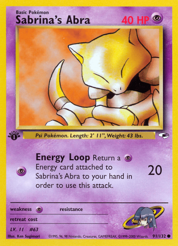 Sabrina's Abra (91/132) [Gym Heroes 1st Edition] Pokemon Single Pokémon  | Multizone: Comics And Games