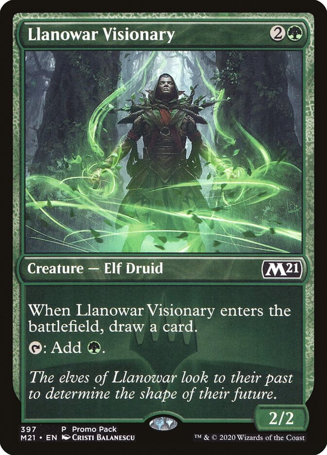 Llanowar Visionary (Promo Pack) [Core Set 2021 Promos] MTG Single Magic: The Gathering  | Multizone: Comics And Games