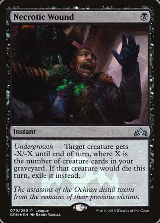 Necrotic Wound [Guilds of Ravnica Promos] MTG Single Magic: The Gathering  | Multizone: Comics And Games