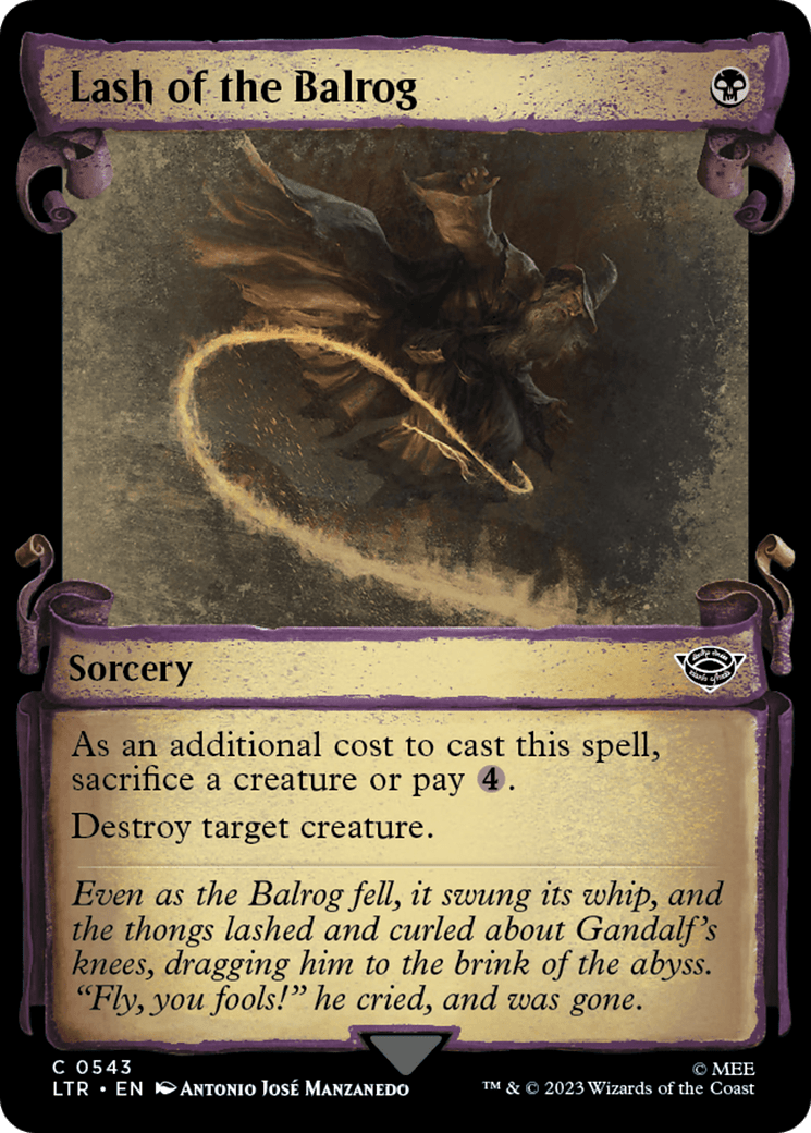 Lash of the Balrog [The Lord of the Rings: Tales of Middle-Earth Showcase Scrolls] MTG Single Magic: The Gathering  | Multizone: Comics And Games