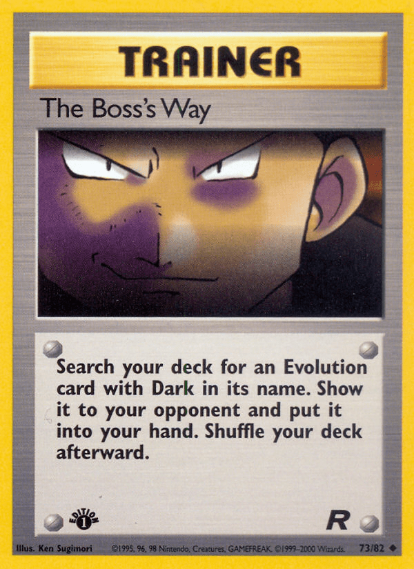 The Boss's Way (73/82) [Team Rocket 1st Edition] Pokemon Single Pokémon  | Multizone: Comics And Games