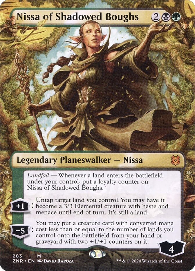 Nissa of Shadowed Boughs (Borderless) [Zendikar Rising] MTG Single Magic: The Gathering  | Multizone: Comics And Games