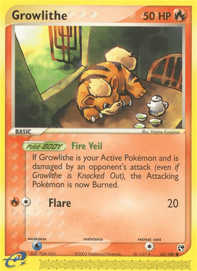 Growlithe (65/100) [EX: Sandstorm] Pokemon Single Pokémon  | Multizone: Comics And Games
