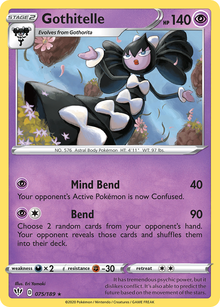 Gothitelle (075/189) [Sword & Shield: Darkness Ablaze] Pokemon Single Pokémon  | Multizone: Comics And Games