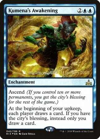 Kumena's Awakening [Rivals of Ixalan Promos] MTG Single Magic: The Gathering  | Multizone: Comics And Games