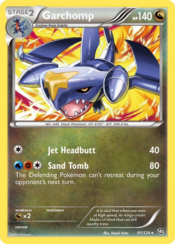 Garchomp (91/124) (Cracked Ice Holo) (Theme Deck Exclusive) [Black & White: Dragons Exalted] Pokemon Single Pokémon  | Multizone: Comics And Games