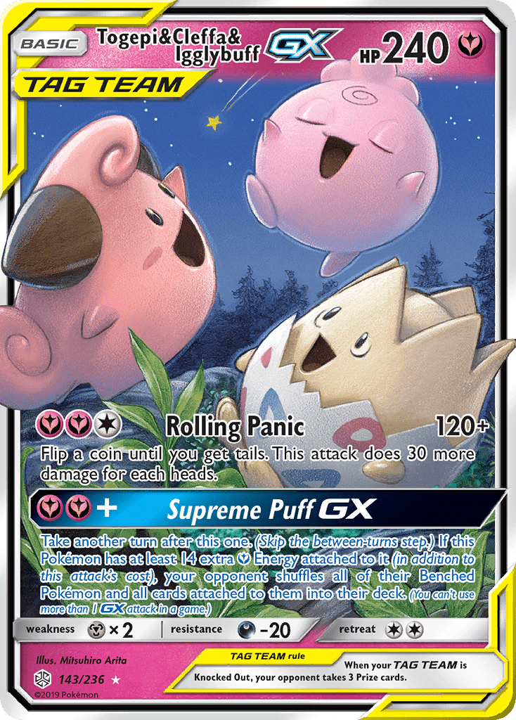 Togepi & Cleffa & Igglybuff GX (143/236) [Sun & Moon: Cosmic Eclipse] Pokemon Single Pokémon  | Multizone: Comics And Games
