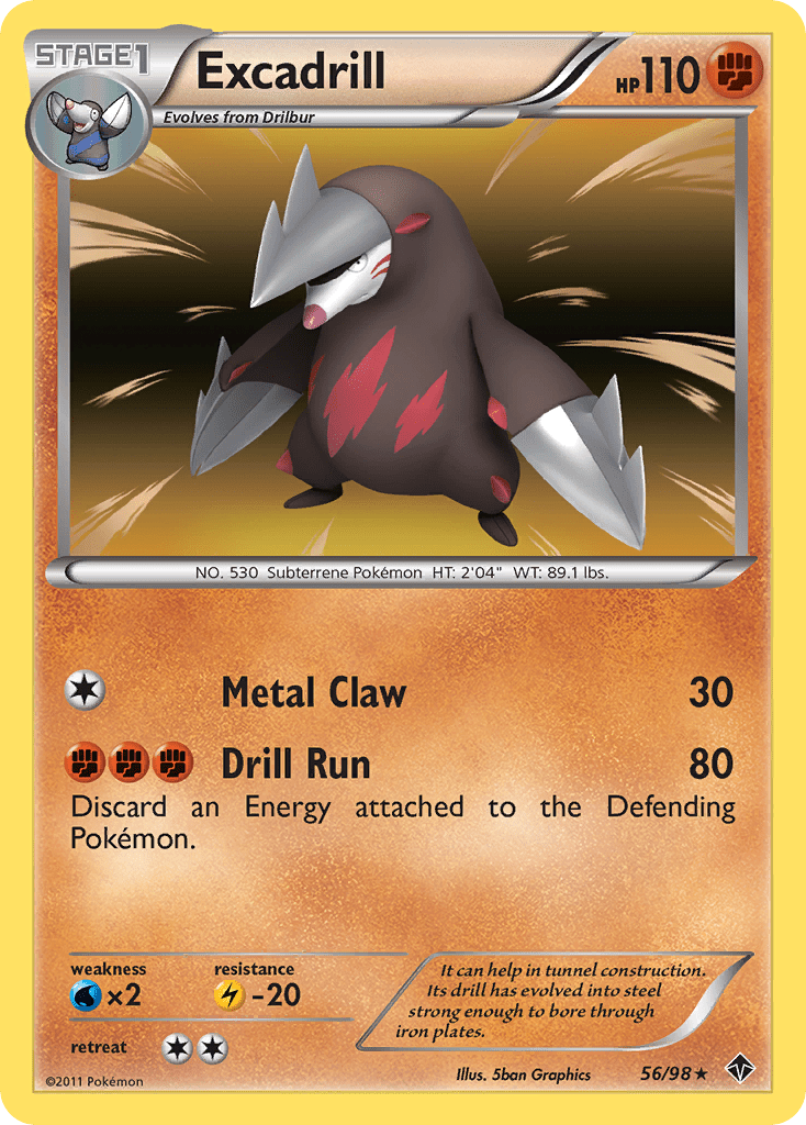 Excadrill (56/98) [Black & White: Emerging Powers] Pokemon Single Pokémon  | Multizone: Comics And Games