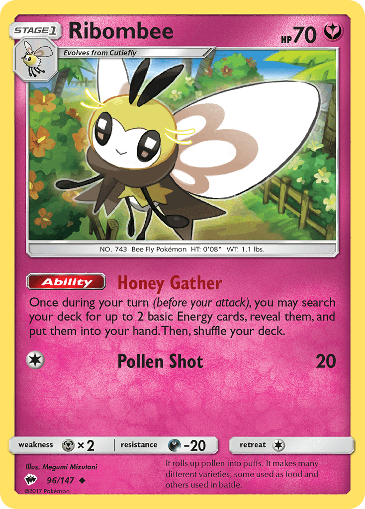 Ribombee (96/147) [Sun & Moon: Burning Shadows] Pokemon Single Pokémon  | Multizone: Comics And Games