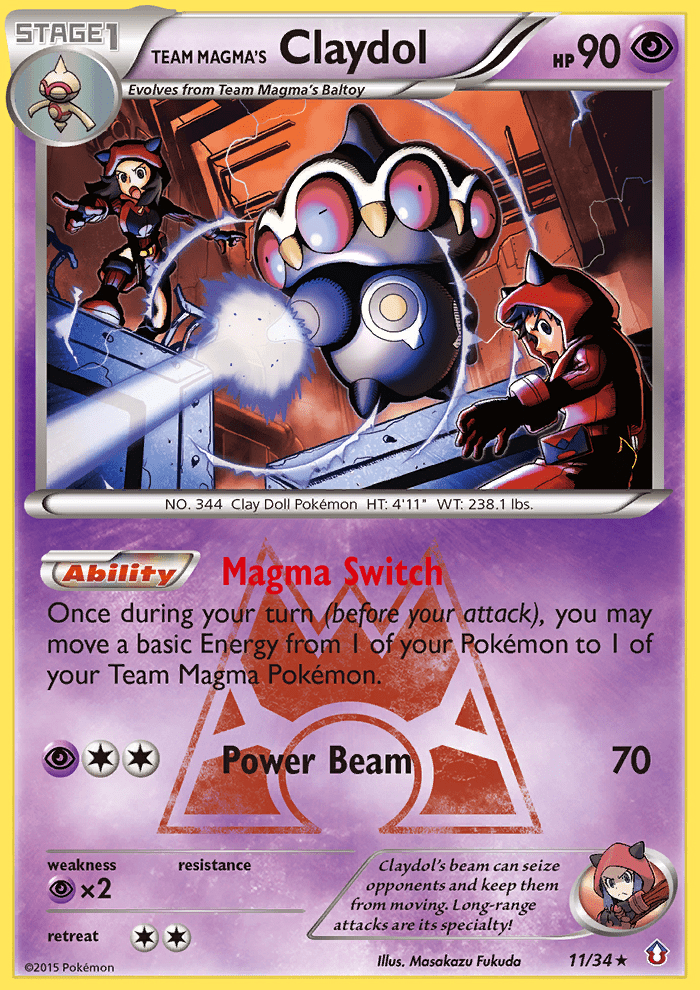 Team Magma's Claydol (11/34) [XY: Double Crisis] Pokemon Single Pokémon  | Multizone: Comics And Games