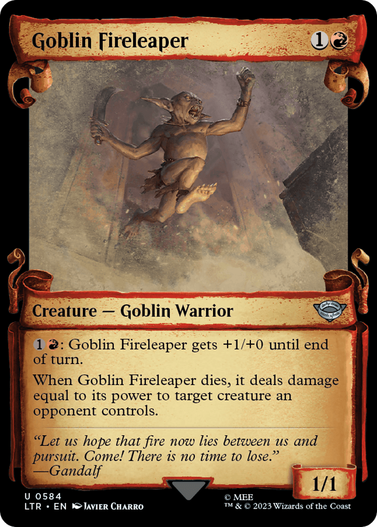 Goblin Fireleaper [The Lord of the Rings: Tales of Middle-Earth Showcase Scrolls] MTG Single Magic: The Gathering  | Multizone: Comics And Games