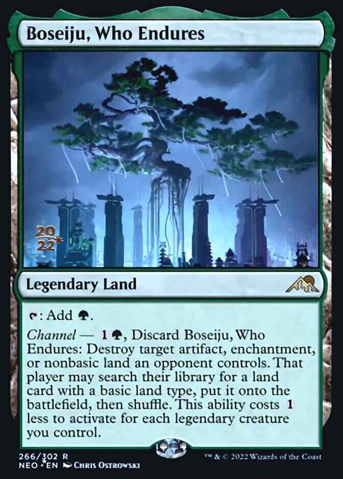 Boseiju, Who Endures [Kamigawa: Neon Dynasty Prerelease Promos] MTG Single Magic: The Gathering  | Multizone: Comics And Games