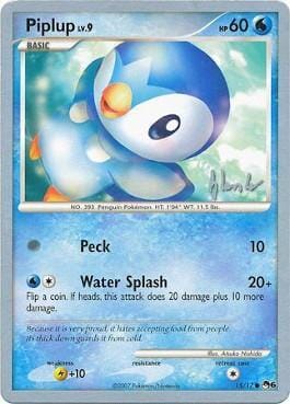 Piplup LV.9 (15/17) (Empotech - Dylan Lefavour) [World Championships 2008] Pokemon Single Pokémon  | Multizone: Comics And Games