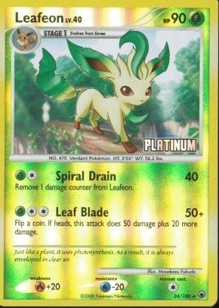 Leafeon (24/100) [Burger King Promos: 2009 Collection] Pokemon Single Pokémon  | Multizone: Comics And Games