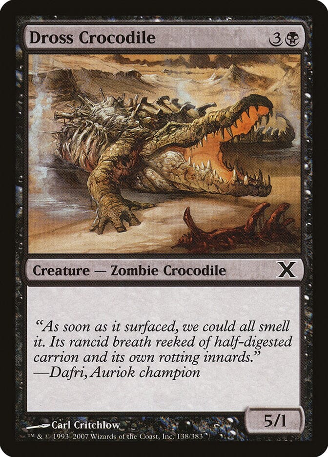 Dross Crocodile [Tenth Edition] MTG Single Magic: The Gathering  | Multizone: Comics And Games