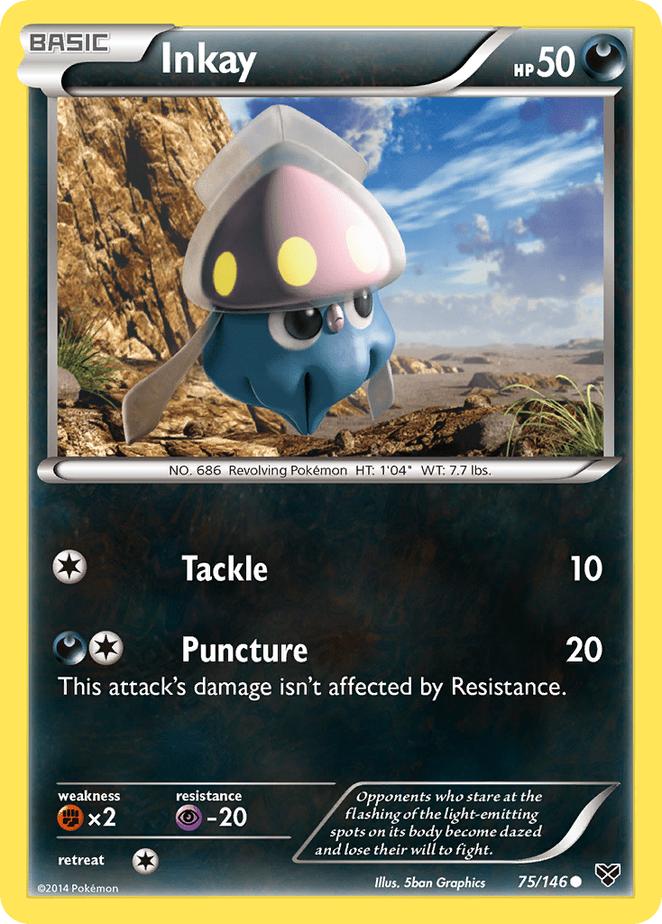 Inkay (75/146) [XY: Base Set] Pokemon Single Pokémon  | Multizone: Comics And Games