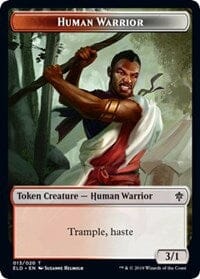 Human Warrior // Food (17) Double-sided Token [Throne of Eldraine Tokens] MTG Single Magic: The Gathering  | Multizone: Comics And Games