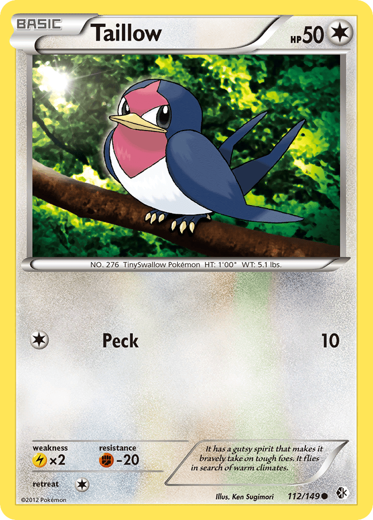 Taillow (112/149) [Black & White: Boundaries Crossed] Pokemon Single Pokémon  | Multizone: Comics And Games