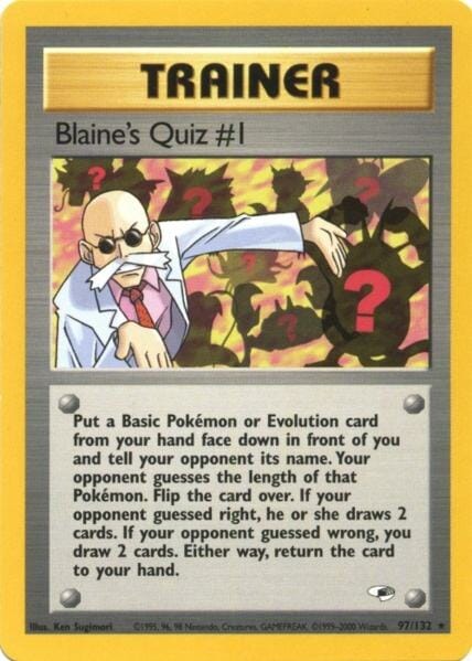 Blaine's Quiz #1 (97/132) [Gym Heroes Unlimited] Pokemon Single Pokémon  | Multizone: Comics And Games