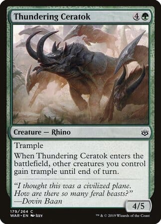 Thundering Ceratok [War of the Spark] MTG Single Magic: The Gathering  | Multizone: Comics And Games