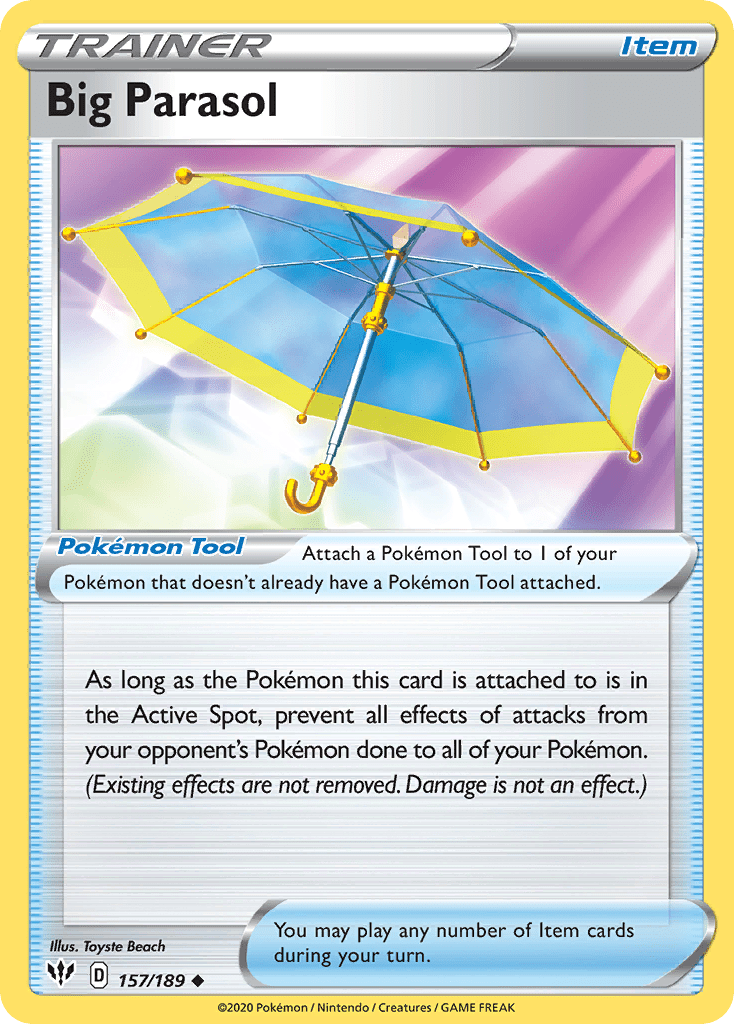 Big Parasol (157/189) [Sword & Shield: Darkness Ablaze] Pokemon Single Pokémon  | Multizone: Comics And Games