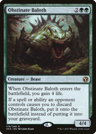 Obstinate Baloth [Iconic Masters] MTG Single Magic: The Gathering  | Multizone: Comics And Games