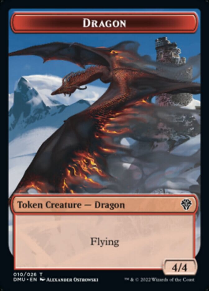 Bird (002) // Dragon Double-sided Token [Dominaria United Tokens] MTG Single Magic: The Gathering  | Multizone: Comics And Games