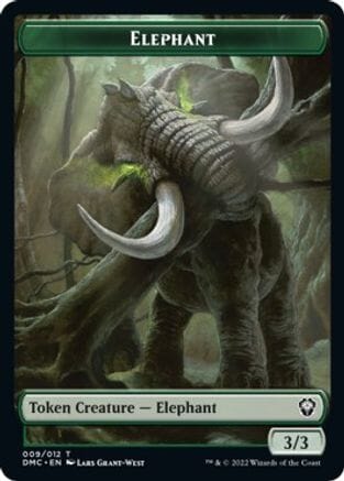 Elephant // Treasure Double-sided Token [Dominaria United Commander Tokens] MTG Single Magic: The Gathering  | Multizone: Comics And Games