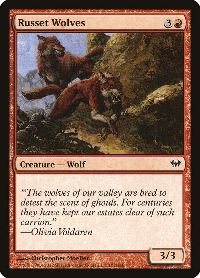 Russet Wolves [Dark Ascension] MTG Single Magic: The Gathering  | Multizone: Comics And Games