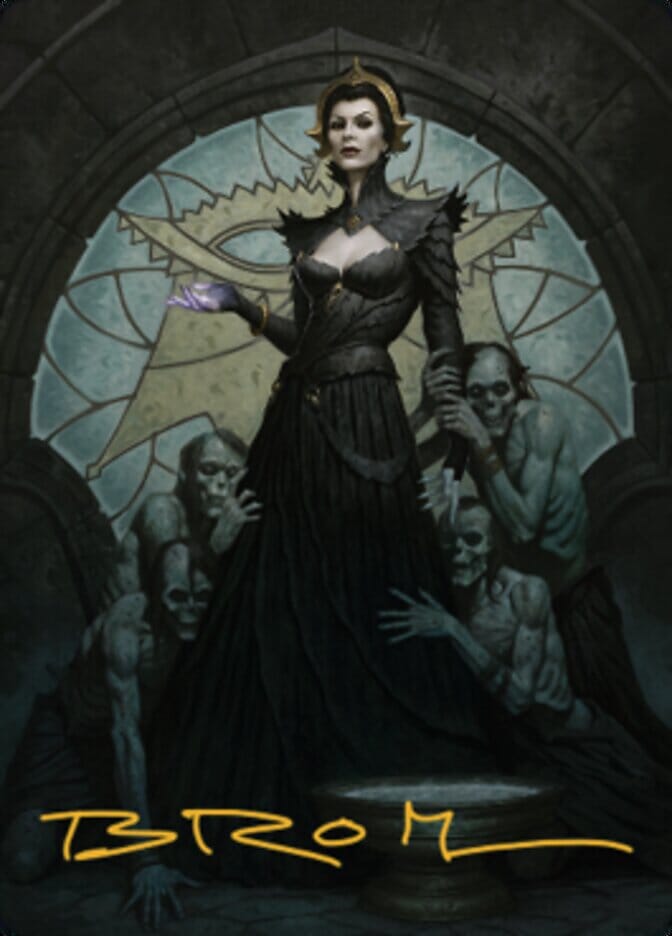 Liliana of the Veil Art Card (Gold-Stamped Signature) [Dominaria United Art Series] MTG Single Magic: The Gathering  | Multizone: Comics And Games