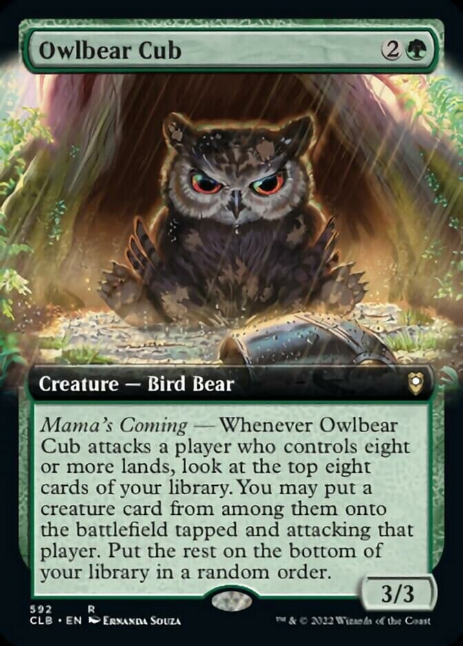 Owlbear Cub (Extended Art) [Commander Legends: Battle for Baldur's Gate] MTG Single Magic: The Gathering  | Multizone: Comics And Games