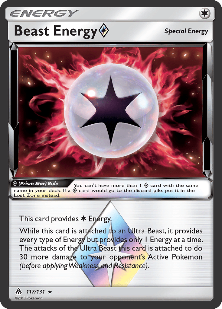 Beast Energy (117/131) (Prism Star) [Sun & Moon: Forbidden Light] Pokemon Single Pokémon  | Multizone: Comics And Games