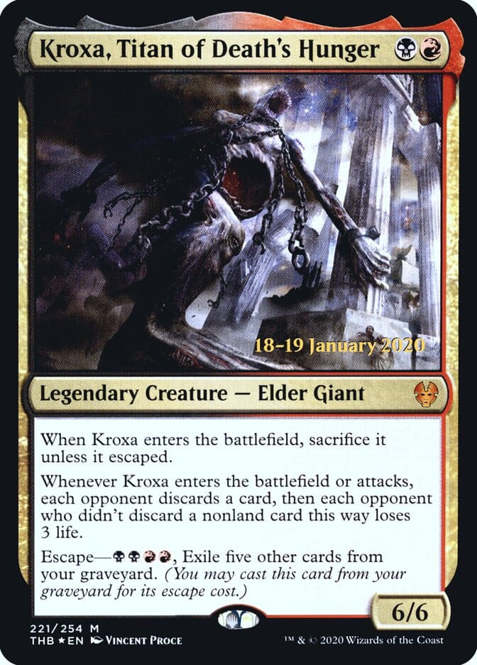 Kroxa, Titan of Death's Hunger [Theros Beyond Death Prerelease Promos] MTG Single Magic: The Gathering  | Multizone: Comics And Games