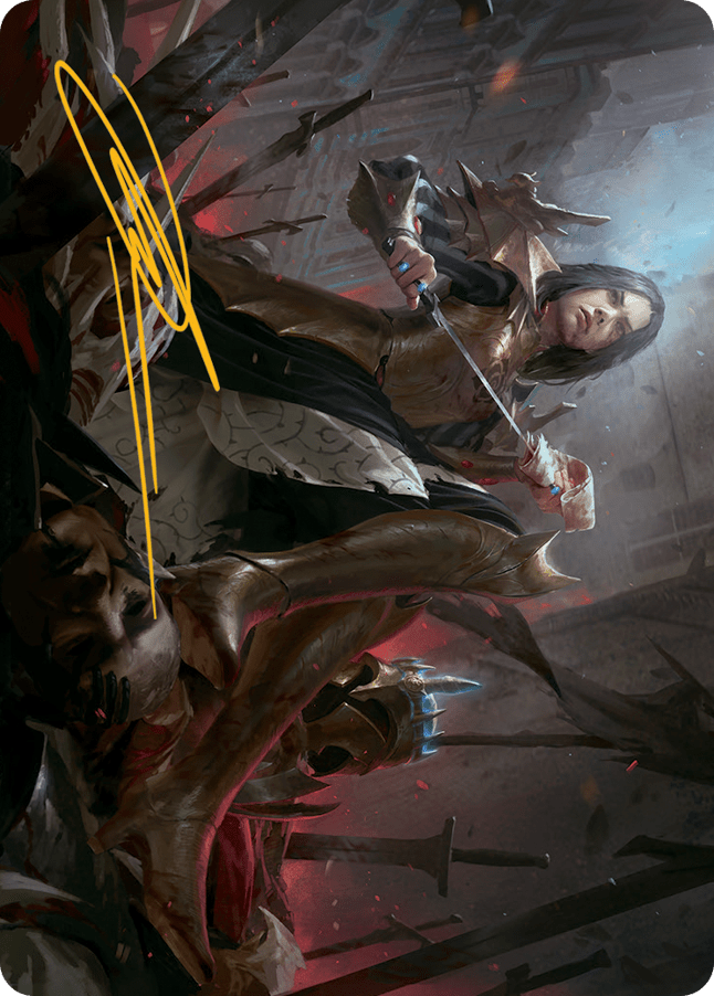 Marchesa, Resolute Monarch Art Card (Gold-Stamped Signature) [March of the Machine Art Series] MTG Single Magic: The Gathering  | Multizone: Comics And Games