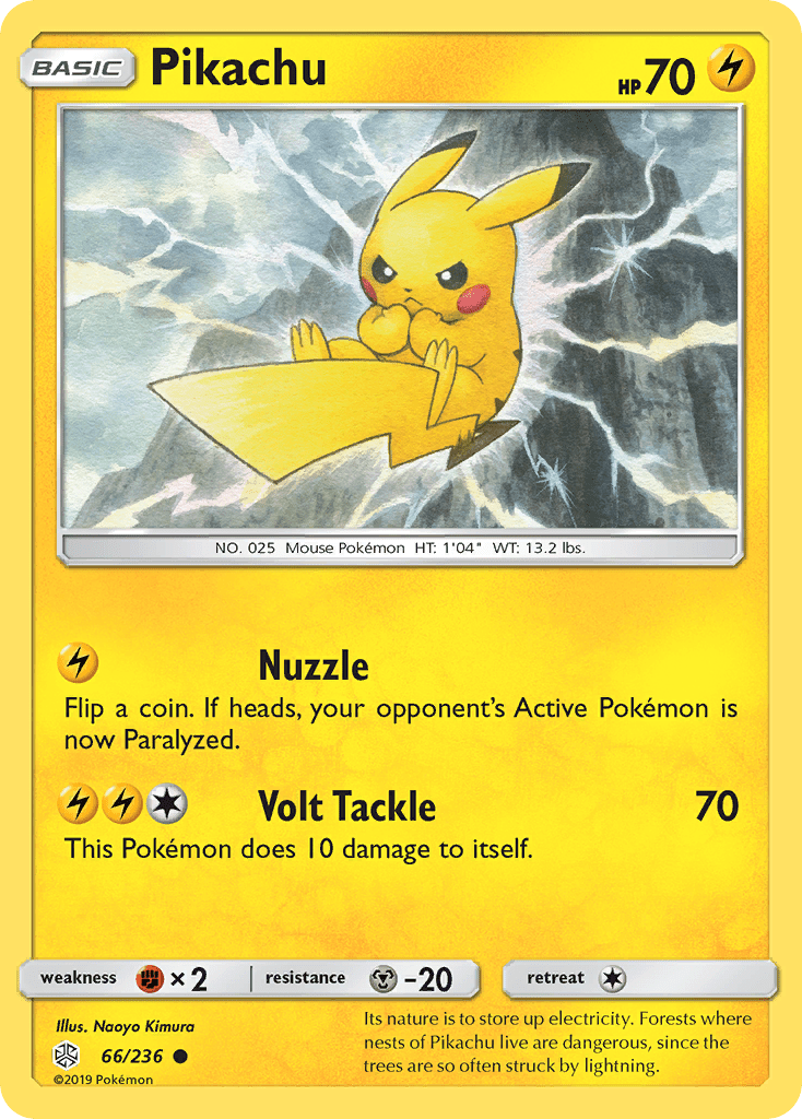 Pikachu (66/236) [Sun & Moon: Cosmic Eclipse] Pokemon Single Pokémon  | Multizone: Comics And Games