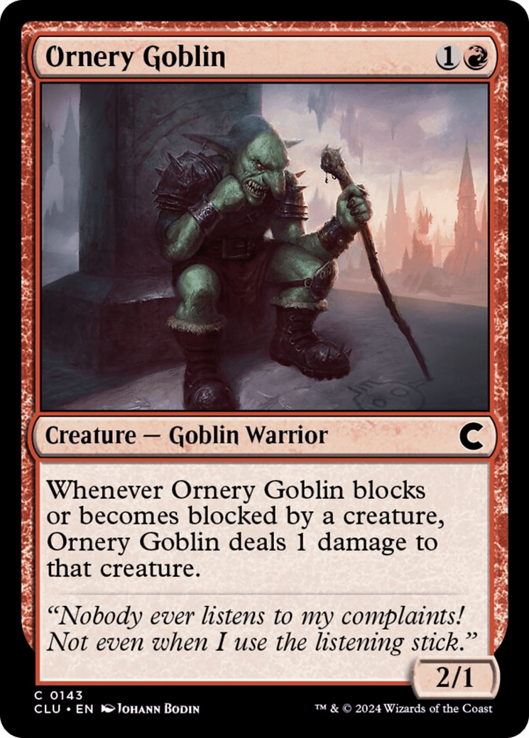Ornery Goblin [Ravnica: Clue Edition] MTG Single Magic: The Gathering  | Multizone: Comics And Games