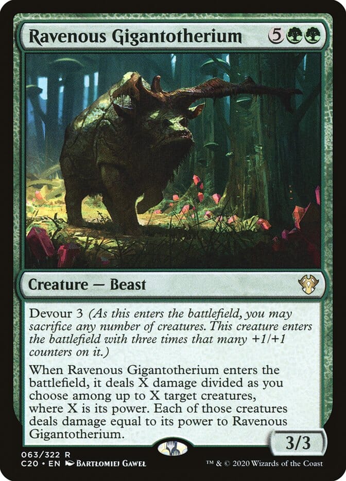 Ravenous Gigantotherium [Commander 2020] MTG Single Magic: The Gathering  | Multizone: Comics And Games