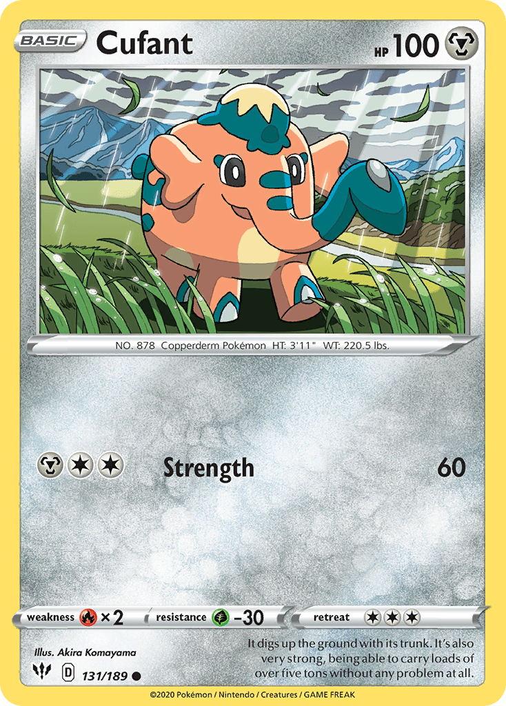 Cufant (131/189) [Sword & Shield: Darkness Ablaze] Pokemon Single Pokémon  | Multizone: Comics And Games