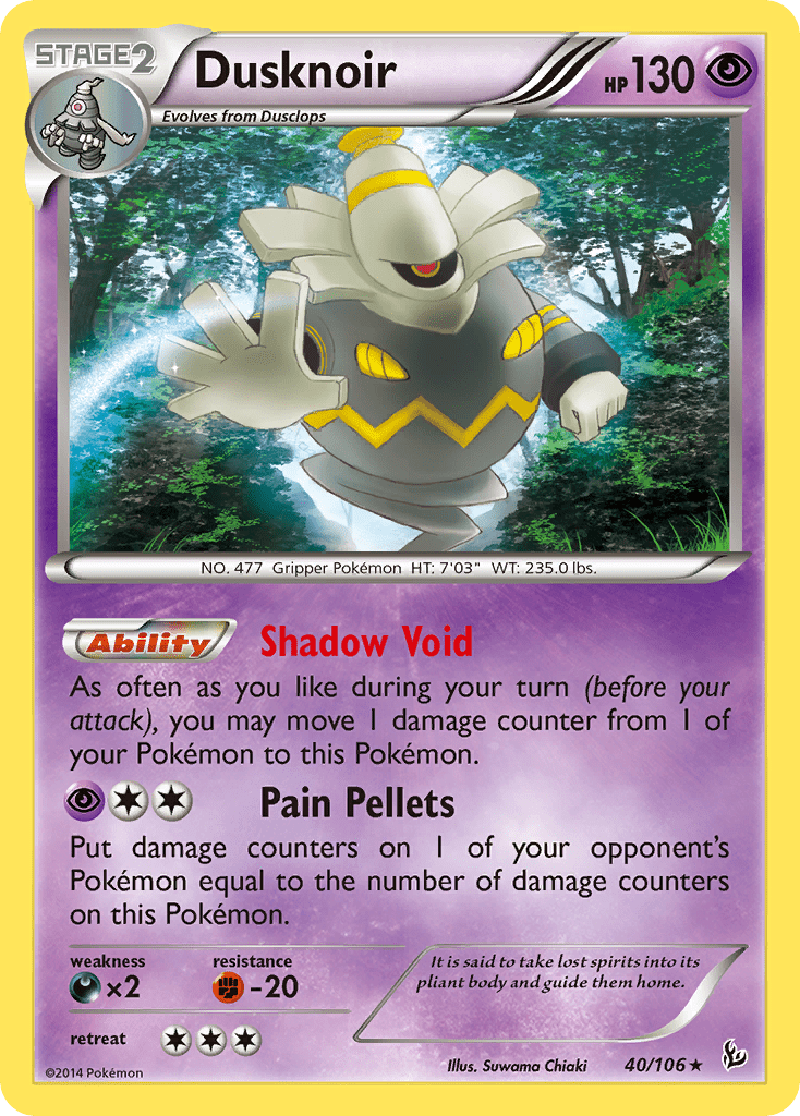 Dusknoir (40/106) [XY: Flashfire] Pokemon Single Pokémon  | Multizone: Comics And Games