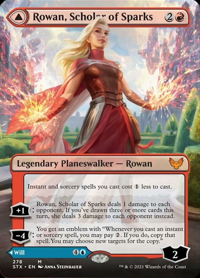 Rowan, Scholar of Sparks // Will, Scholar of Frost (Extended) [Strixhaven: School of Mages] MTG Single Magic: The Gathering  | Multizone: Comics And Games