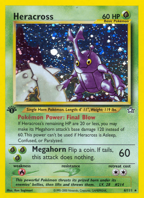 Heracross (6/111) [Neo Genesis 1st Edition] Pokemon Single Pokémon  | Multizone: Comics And Games
