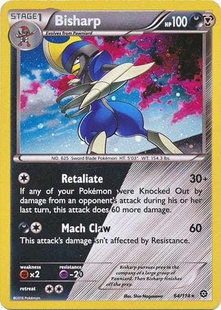 Bisharp (64/114) (Cosmos Holo) [XY: Steam Siege] Pokemon Single Pokémon  | Multizone: Comics And Games