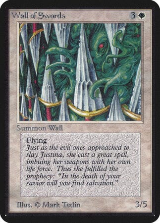 Wall of Swords [Limited Edition Alpha] MTG Single Magic: The Gathering  | Multizone: Comics And Games