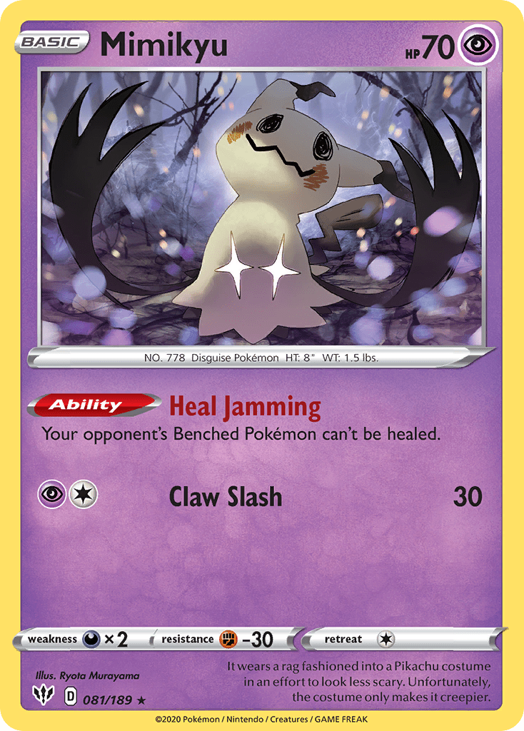 Mimikyu (081/189) [Sword & Shield: Darkness Ablaze] Pokemon Single Pokémon  | Multizone: Comics And Games