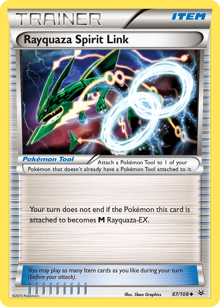 Rayquaza Spirit Link (87/108) [XY: Roaring Skies] Pokemon Single Pokémon  | Multizone: Comics And Games